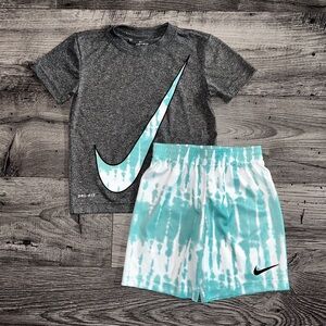 Boys Nike Dri-Fit T-Shirt and Shorts Set